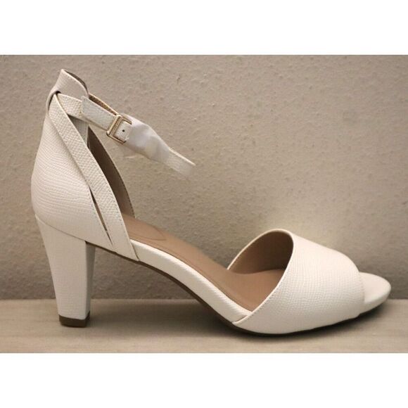 Giani Bernini Women's Sz 11M White Lizard Clarrice Memory Foam Dress Sandals - Picture 7 of 15